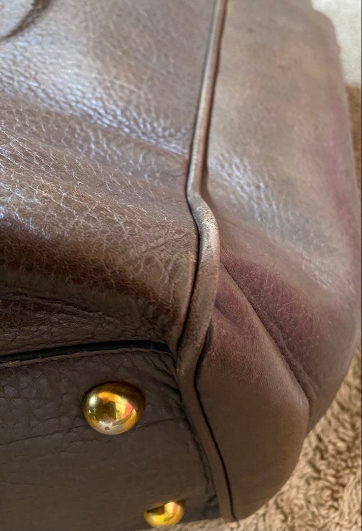 ロエベ　トートバッグ　ハンドバッグ　ショルダーバッグ　ブロンズ　アマソナ