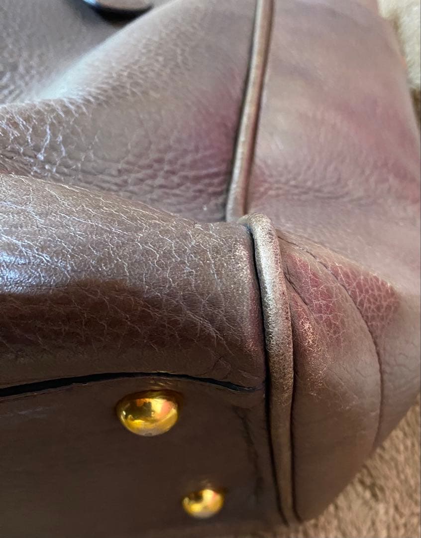 ロエベ　トートバッグ　ハンドバッグ　ショルダーバッグ　ブロンズ　アマソナ