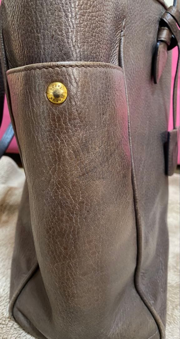 ロエベ　トートバッグ　ハンドバッグ　ショルダーバッグ　ブロンズ　アマソナ