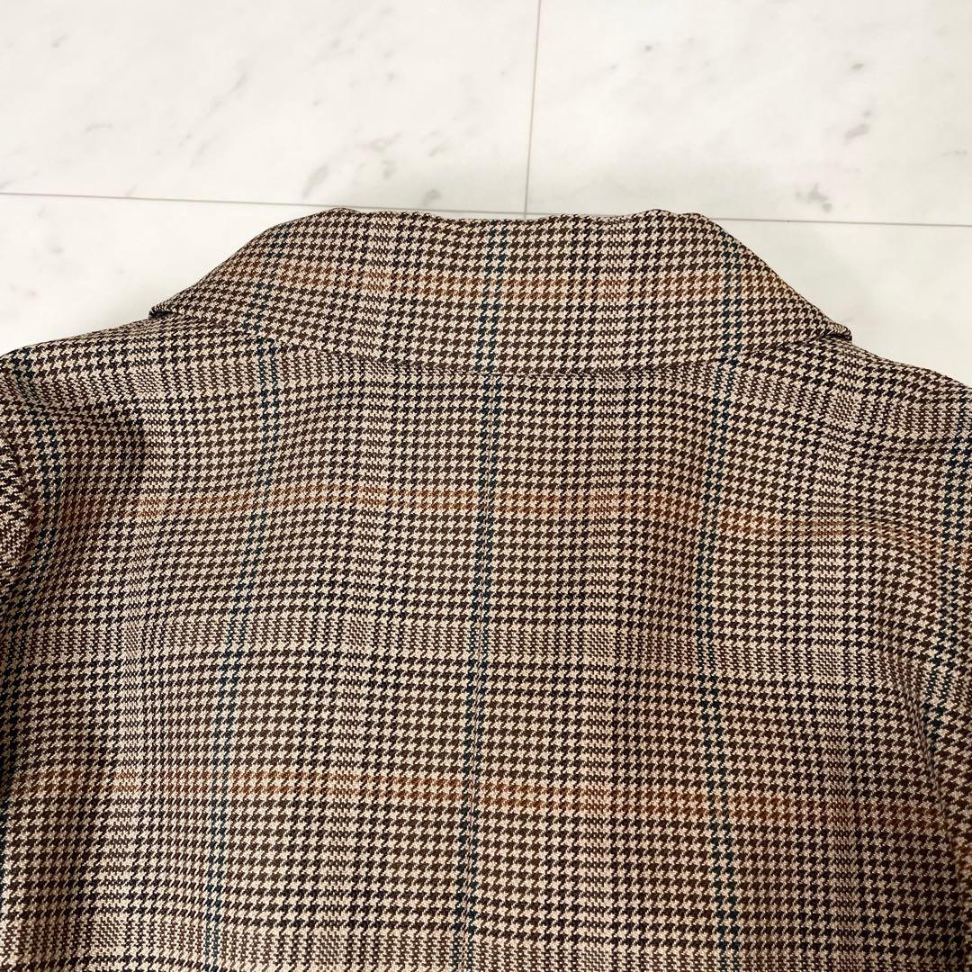 【未使用級】フレッドペリー チェスターコート チェック 8 M ブラウン