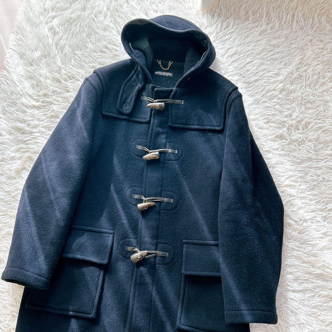 イギリス製　XL相当　ブルックスブラザーズ　ダッフルコート　ネイビー