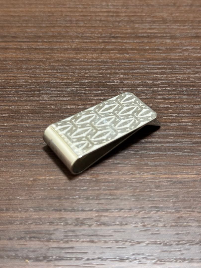 【美品】Cartier カルティエ マネークリップ シルバー ロゴ柄