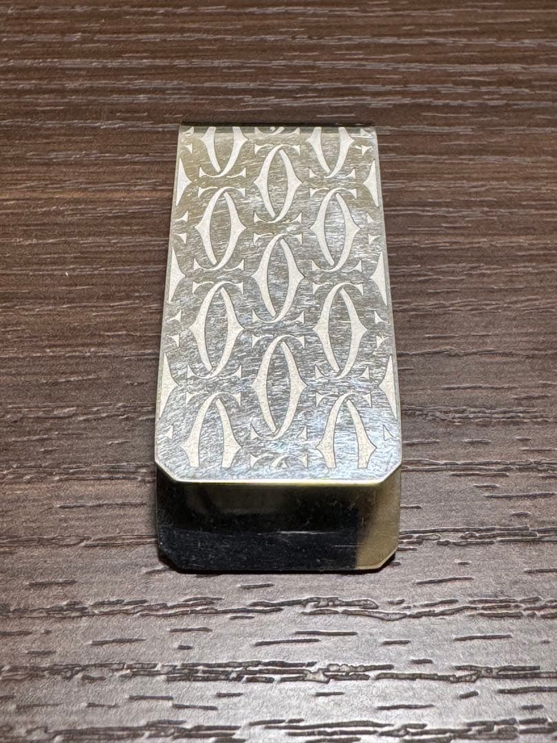 【美品】Cartier カルティエ マネークリップ シルバー ロゴ柄