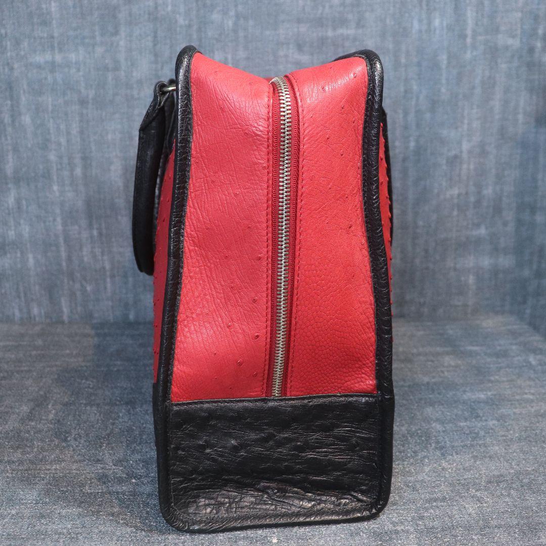 未使用 オーストリッチ フルポイント スクエア トートバッグ ostrich