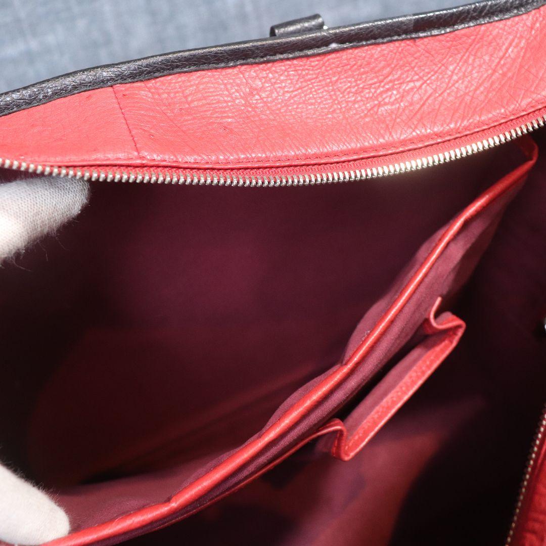 未使用 オーストリッチ フルポイント スクエア トートバッグ ostrich