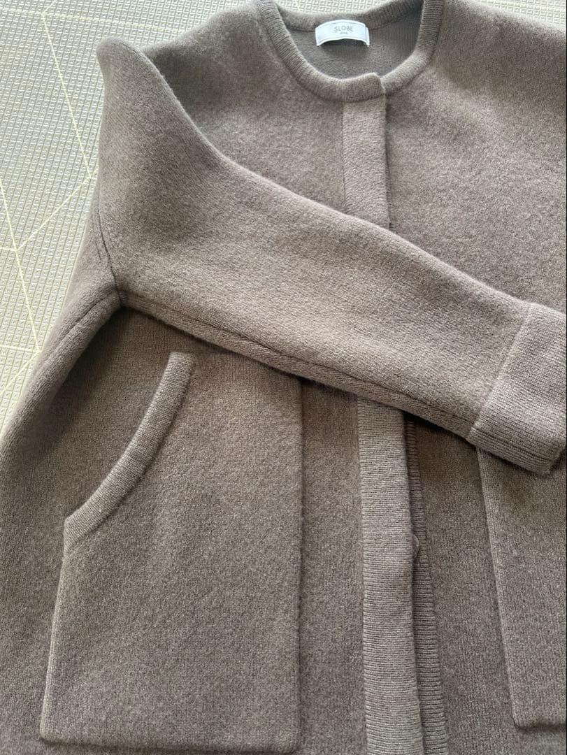 スローブイエナ　ダブルフェイスニットブルゾン