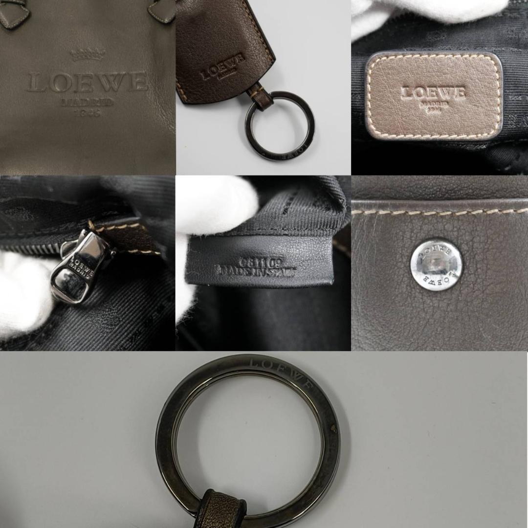 極希少✨人気 ロエベ　ヘリテージ　トートバッグ　ビッグロゴ　ブラウン　シボ革