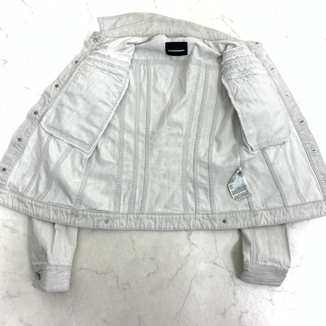 LA7102 ディーゼル ブラック ゴールド デニムジャケット グレー 40