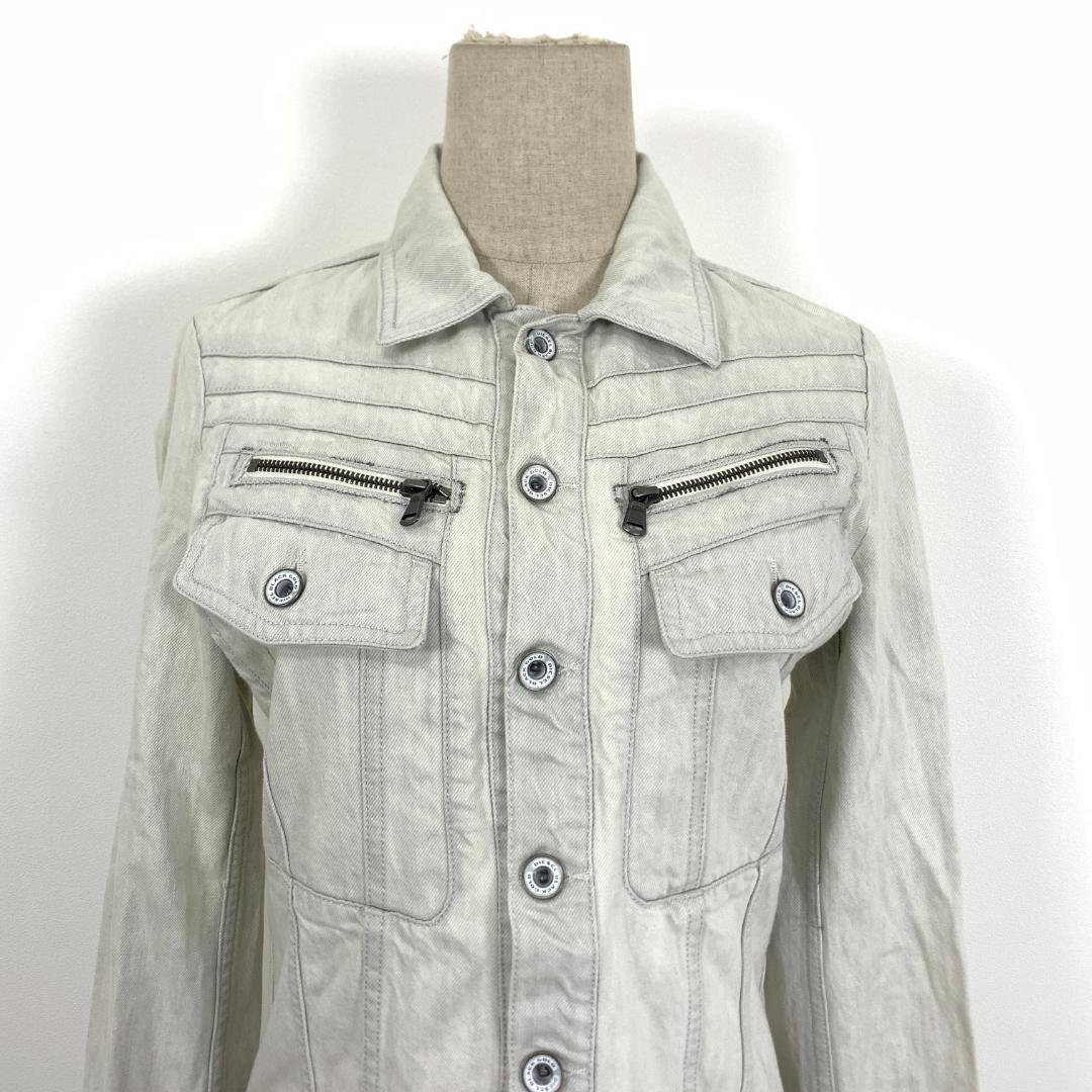 LA7102 ディーゼル ブラック ゴールド デニムジャケット グレー 40