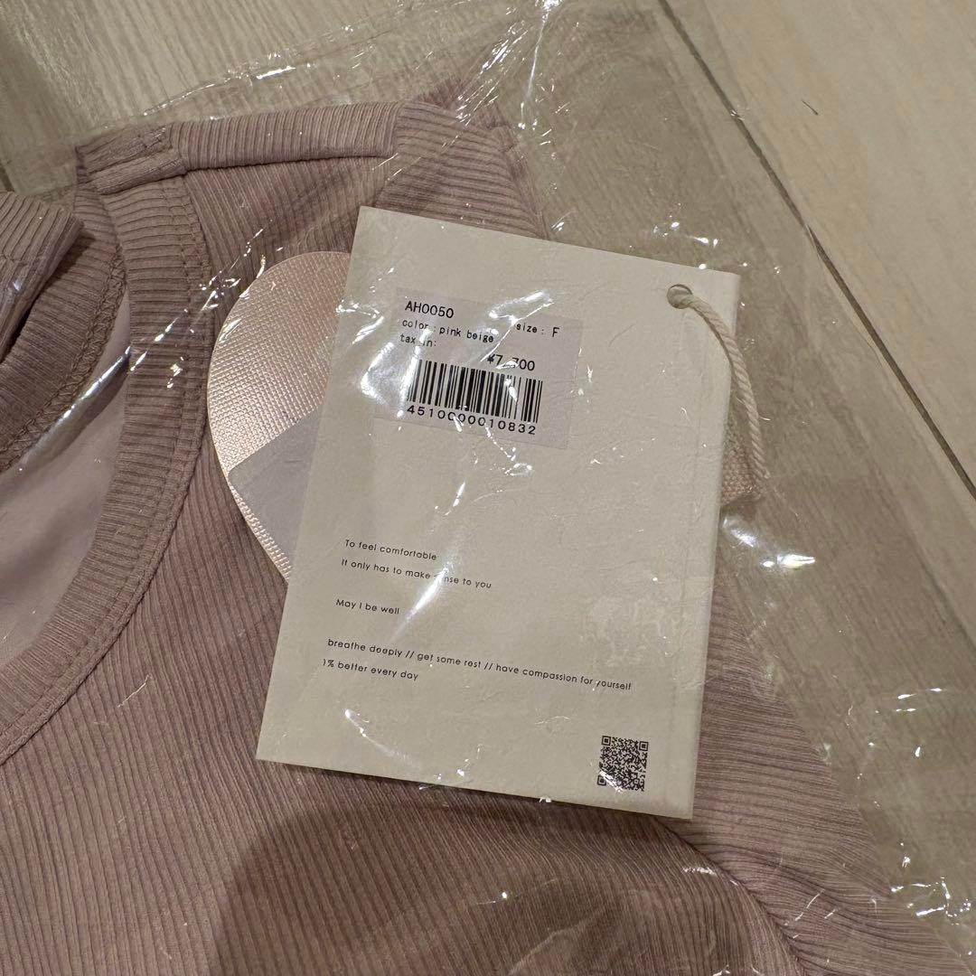 新品 andmary bebe Mybebe logo tops ピンク