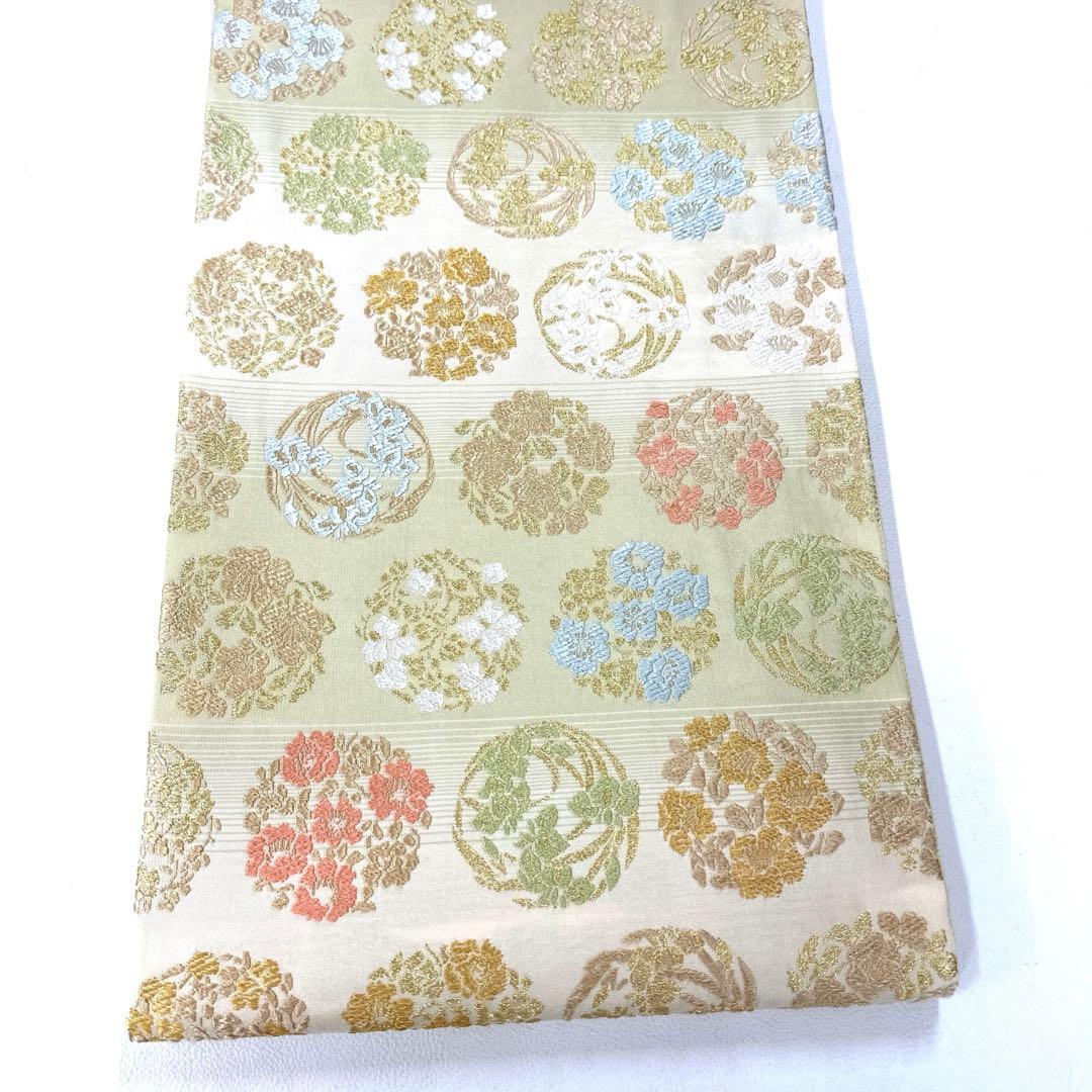 専用帯6282 ●高級 正絹 御印文 唐織つづれ 六通 袋帯