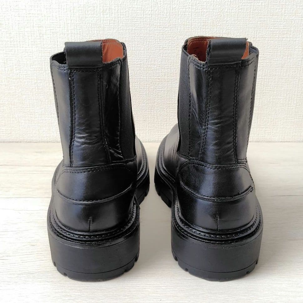 極美品✨️ZARA【26cm】サイドゴアブーツ　ショートブーツ　レザー　ブラック