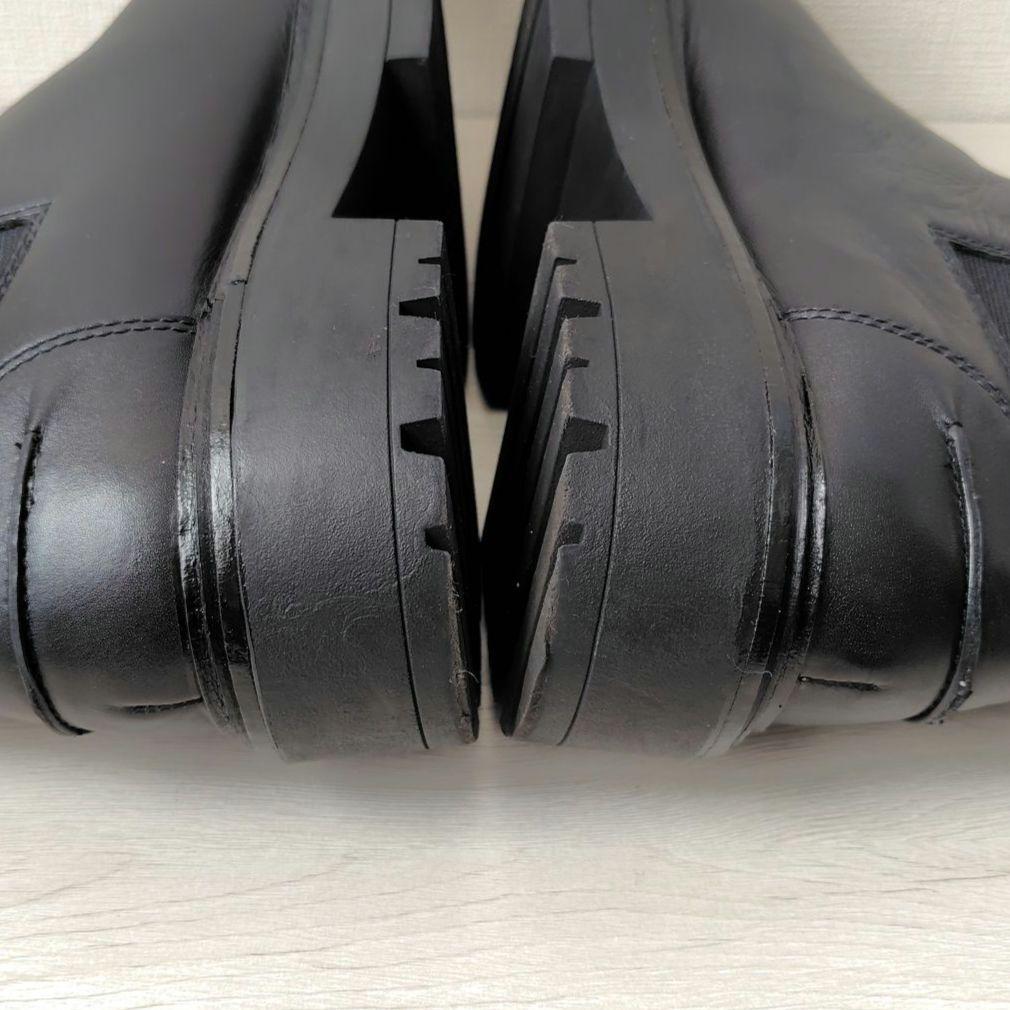 極美品✨️ZARA【26cm】サイドゴアブーツ　ショートブーツ　レザー　ブラック