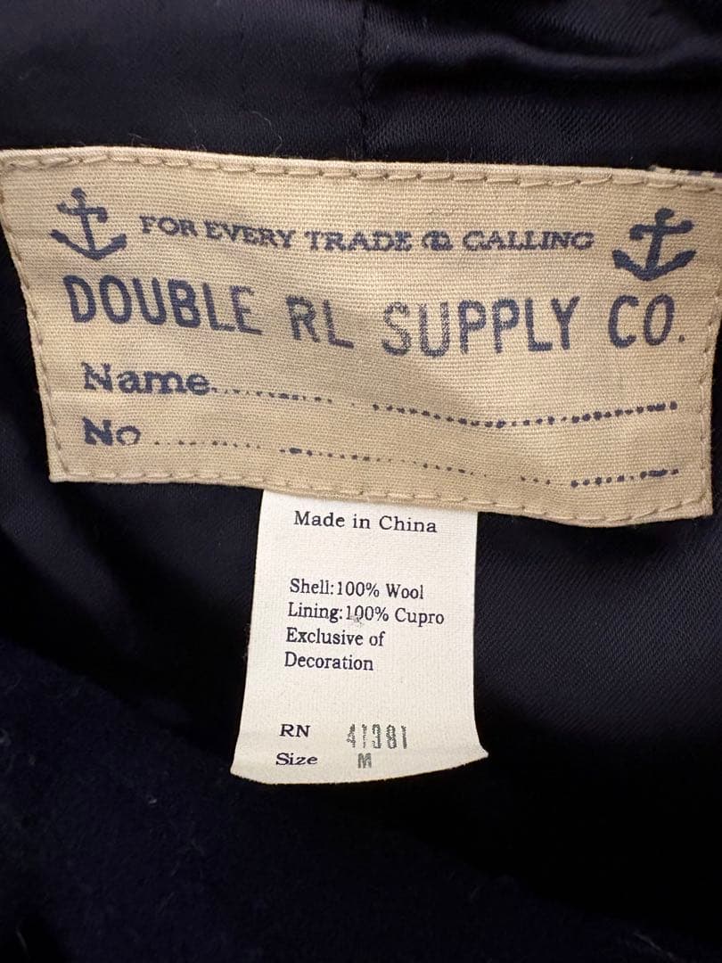 DOUBLE RL Supply Co. ネイビーピーコート M