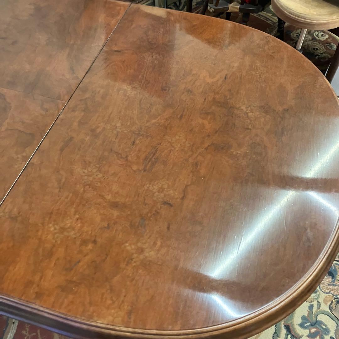 ②昭和レトロ マルニ 木製オーバル 伸縮式ダイニングテーブル 楕円形アンティーク