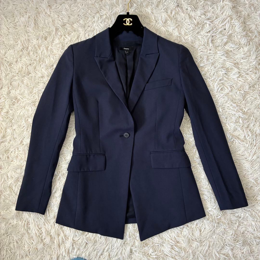 Theory ETIENNETTE B 1Bテーラード ジャケット　ウール 紺