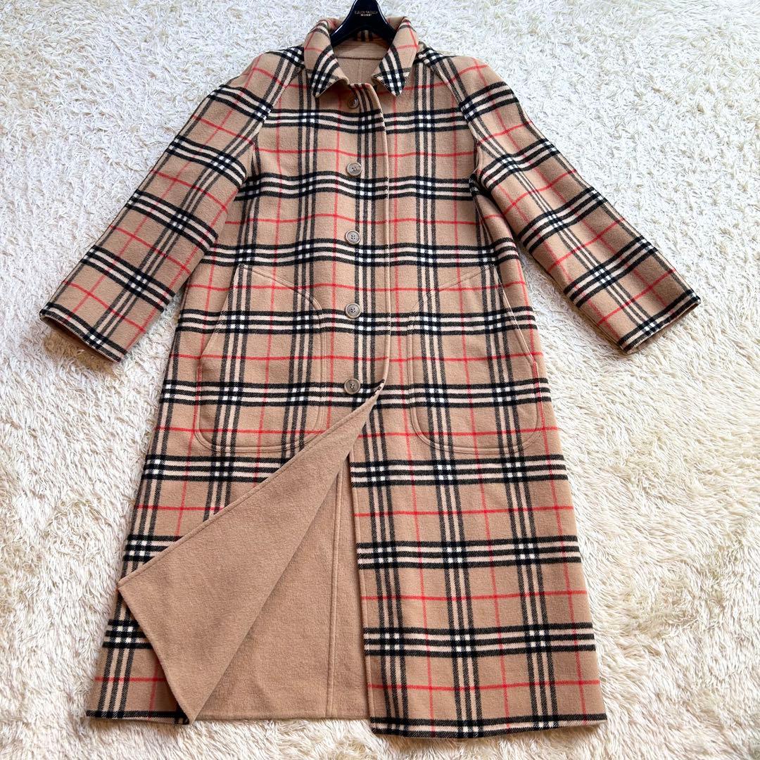 極美品✨️BURBERRY リバーシブル　ウール ラムコート ノバチェック M