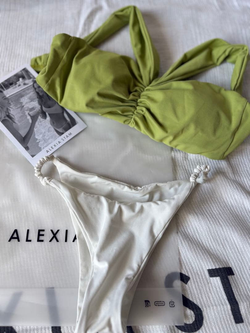 ALEXIA STAM セパレート水着 グリーン・ホワイト