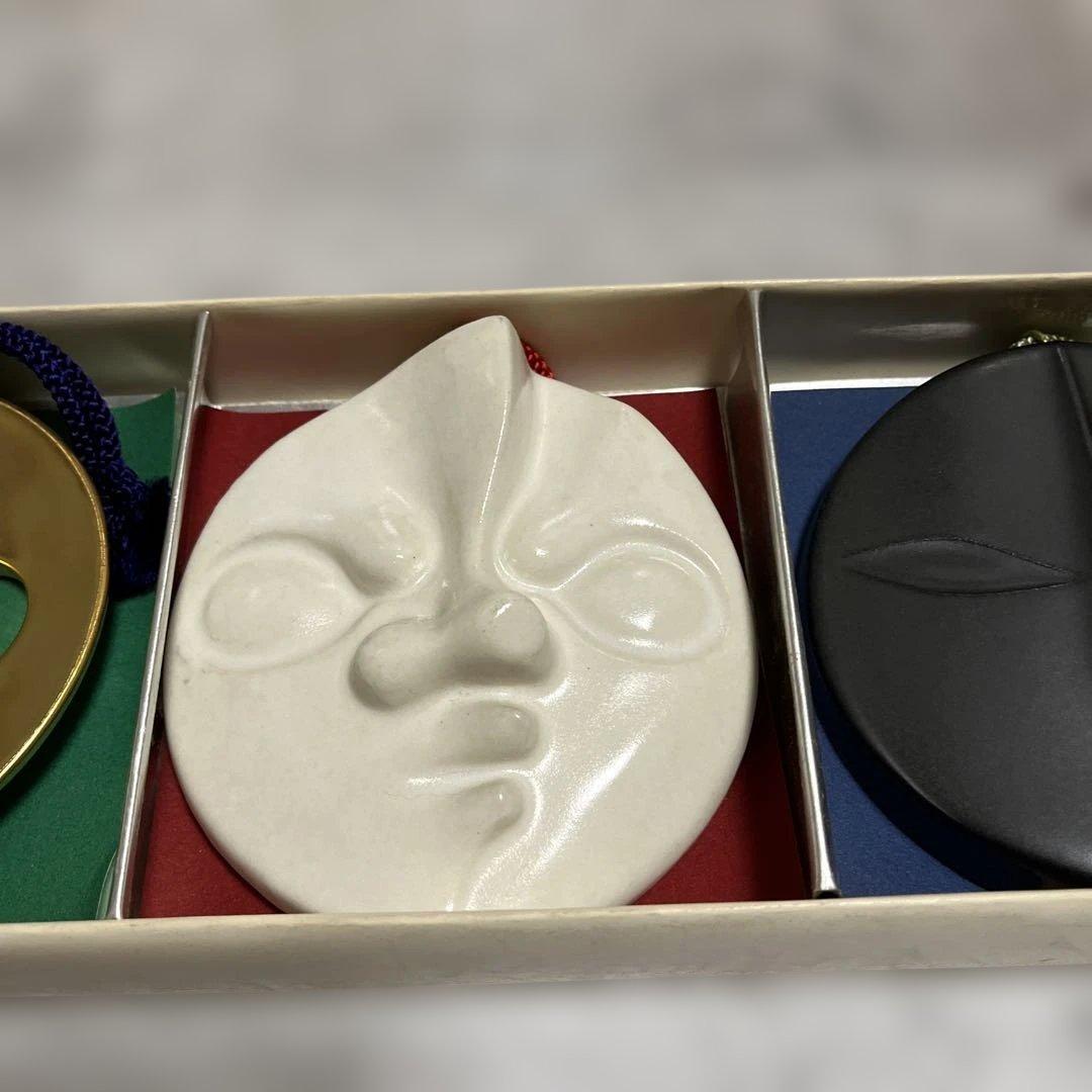 信楽焼岡本太郎太陽の顔日本万国博覧会記念セット箱入り