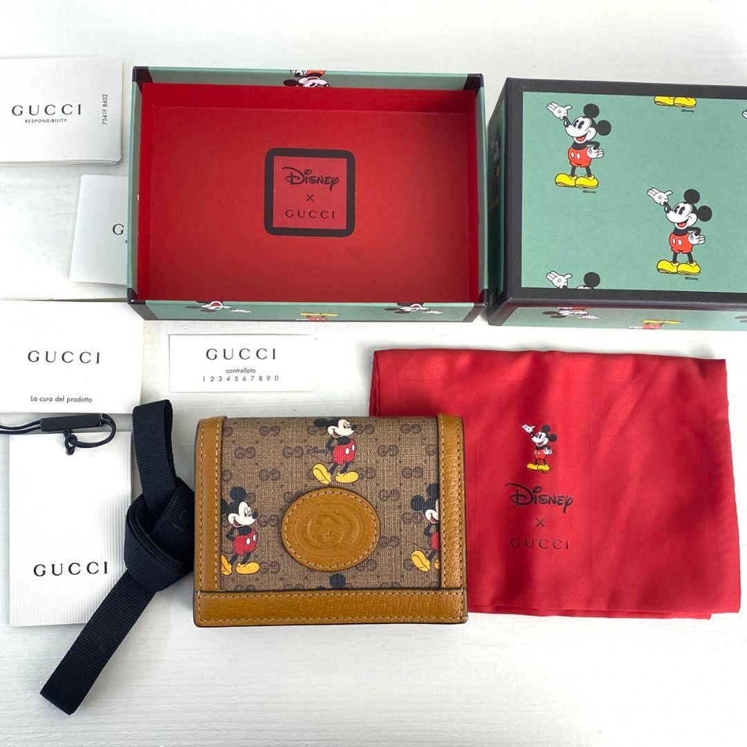 【新品級】付属品完備 GUCCI ミッキーマウス 二つ折り 財布 スプリーム