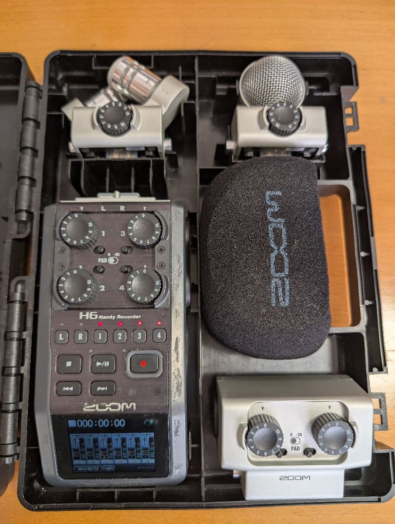 ZOOM H6 本体 + マイク/コンボカプセル等