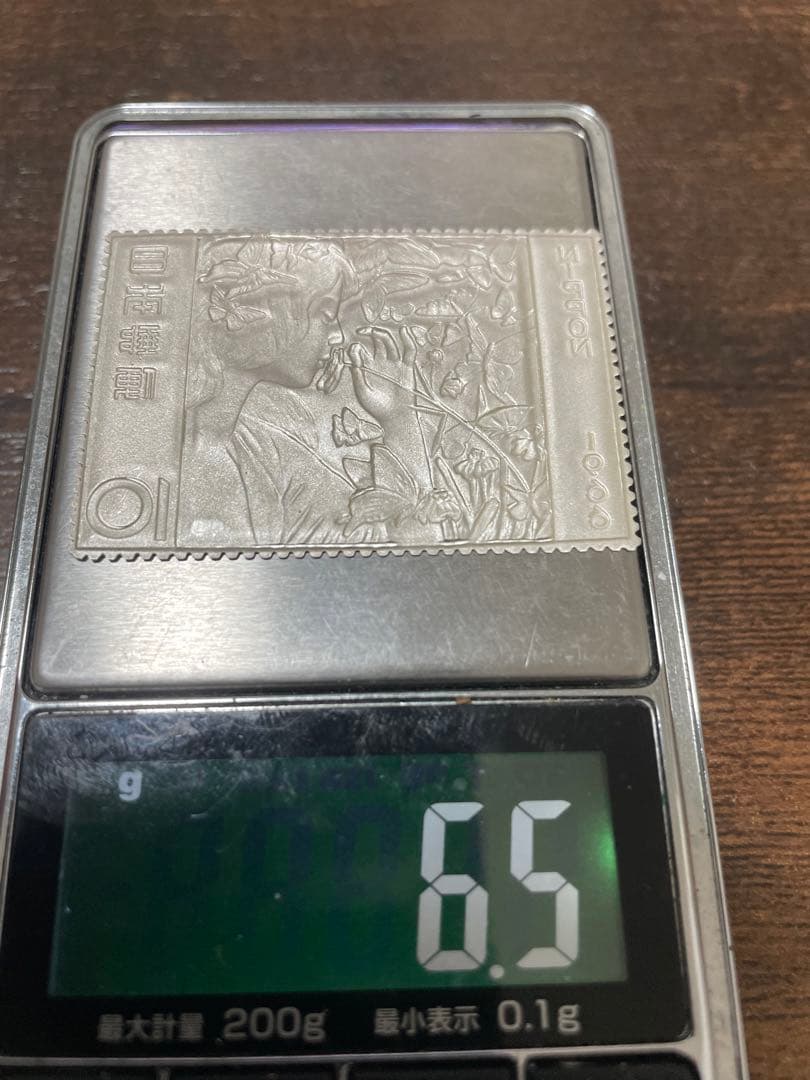 招*@様 純銀レリーフ　藤島武二筆日本画[蝶]