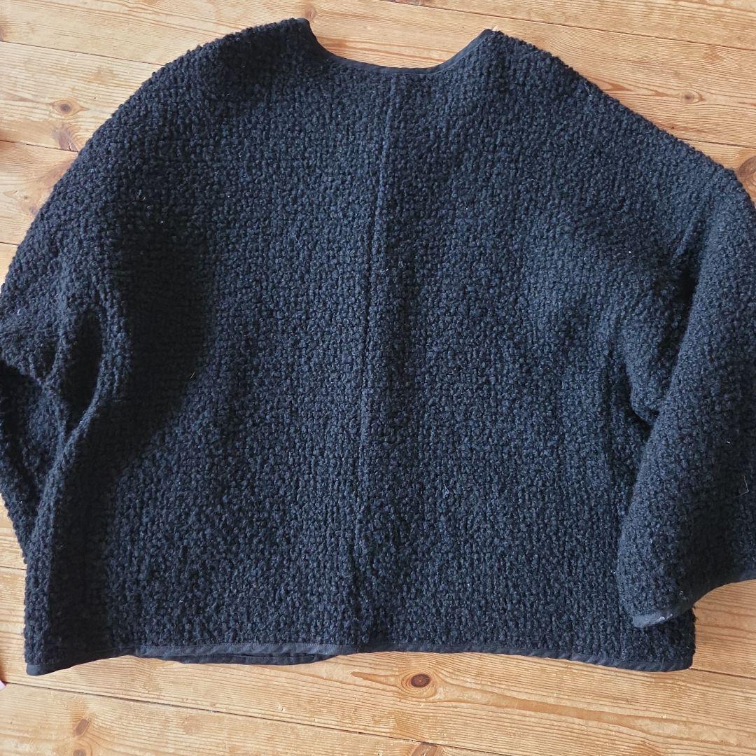 nest Robe ノーカラージャケット ブラック