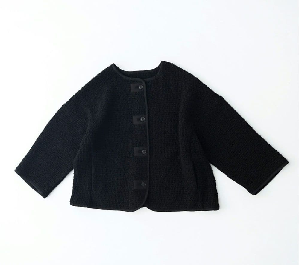 nest Robe ノーカラージャケット ブラック