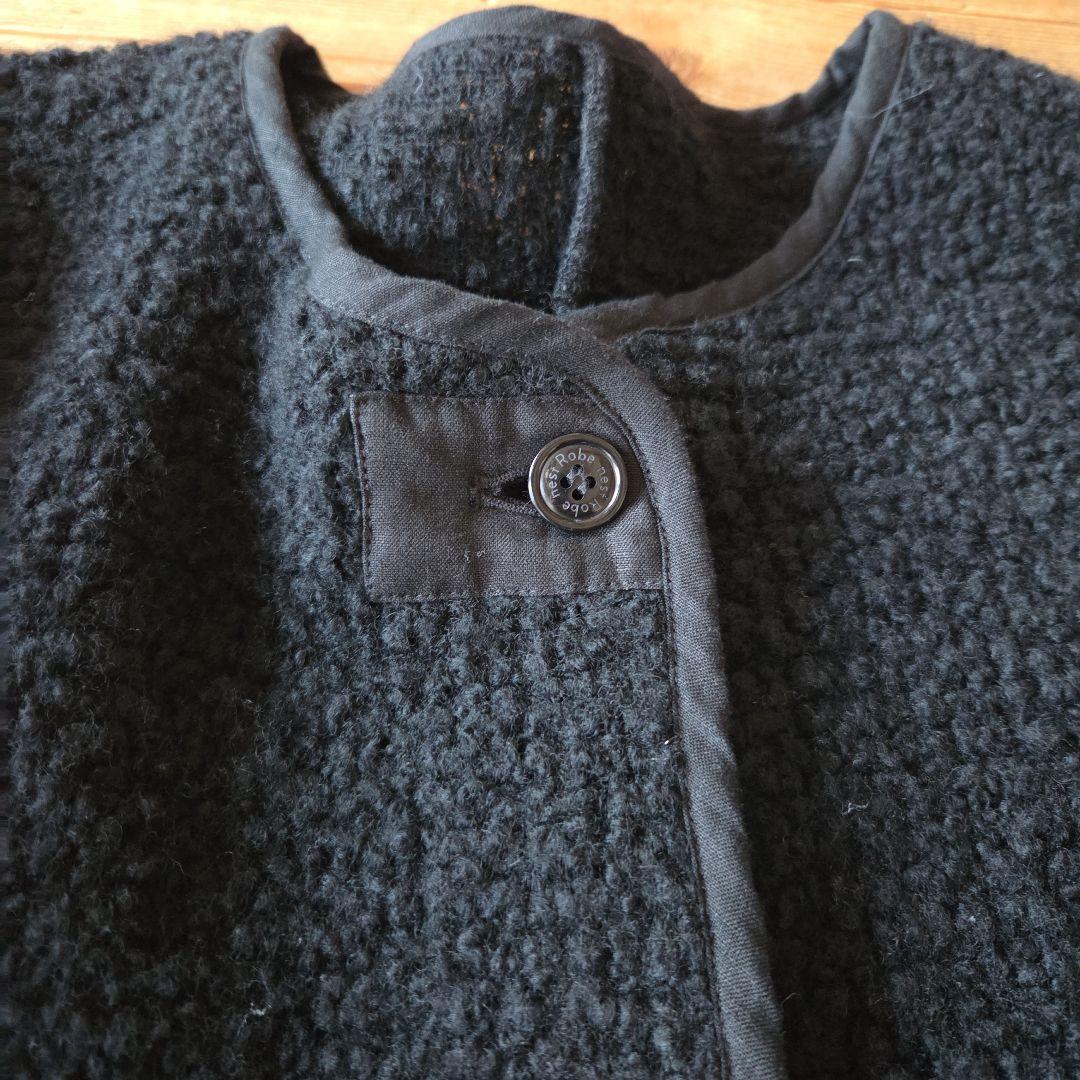 nest Robe ノーカラージャケット ブラック