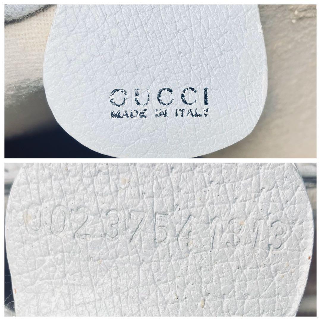 極美品　オールドグッチ　GUCCI レザー　ハンドバッグ　A4可能 ホワイト