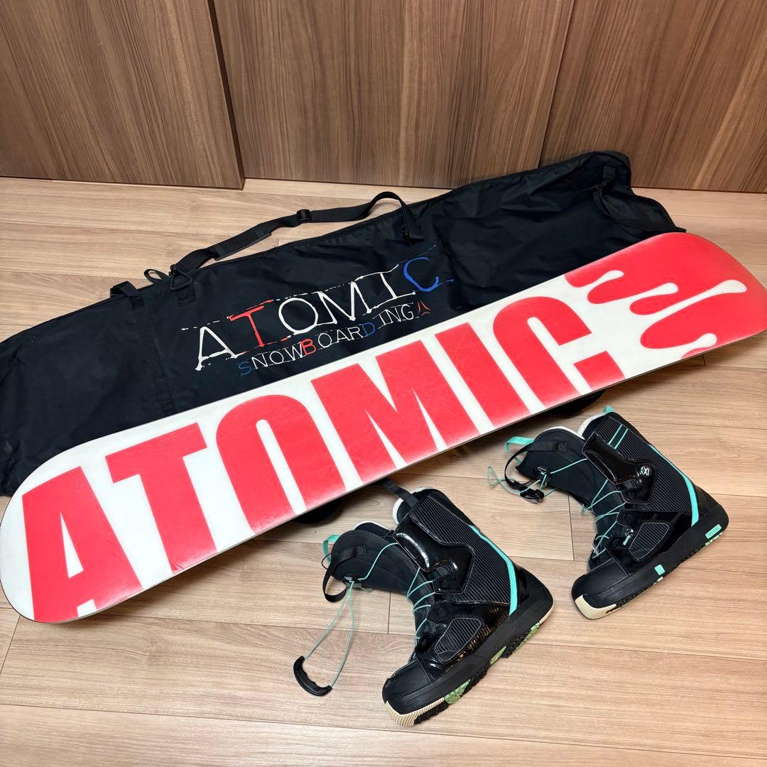 ATOMIC スノーボード 4点セット 板+ビンディング+ブーツ+ケース