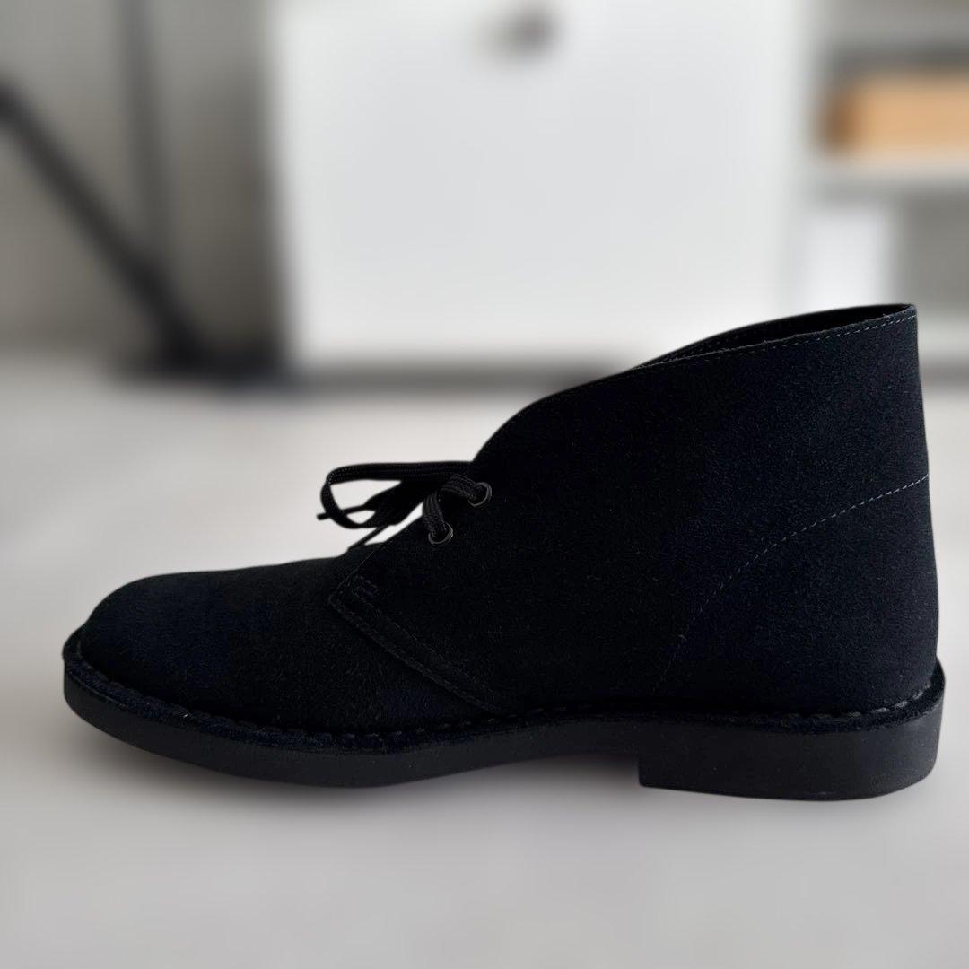 Clarks クラークスデザートブーツevoUK7.5ブラックスエード