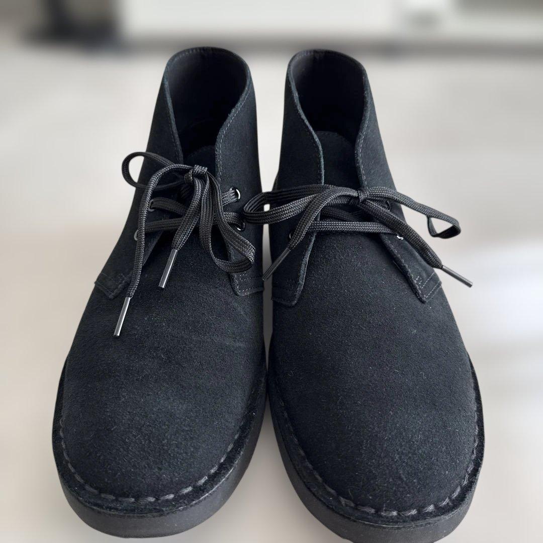 Clarks クラークスデザートブーツevoUK7.5ブラックスエード