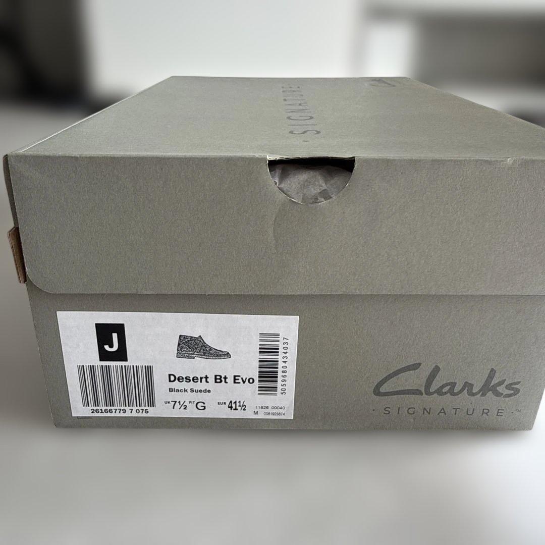 Clarks クラークスデザートブーツevoUK7.5ブラックスエード