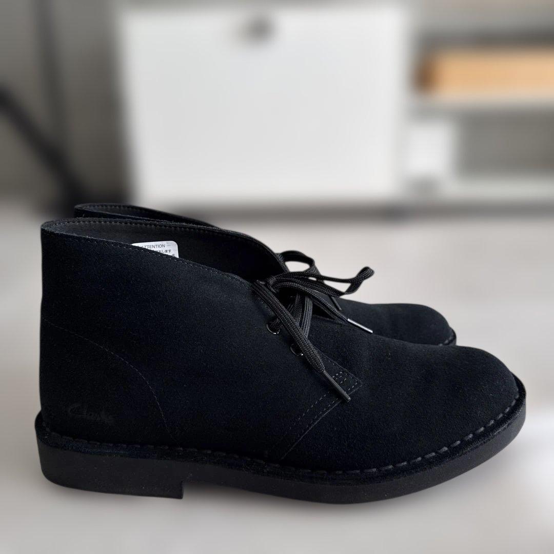 Clarks クラークスデザートブーツevoUK7.5ブラックスエード