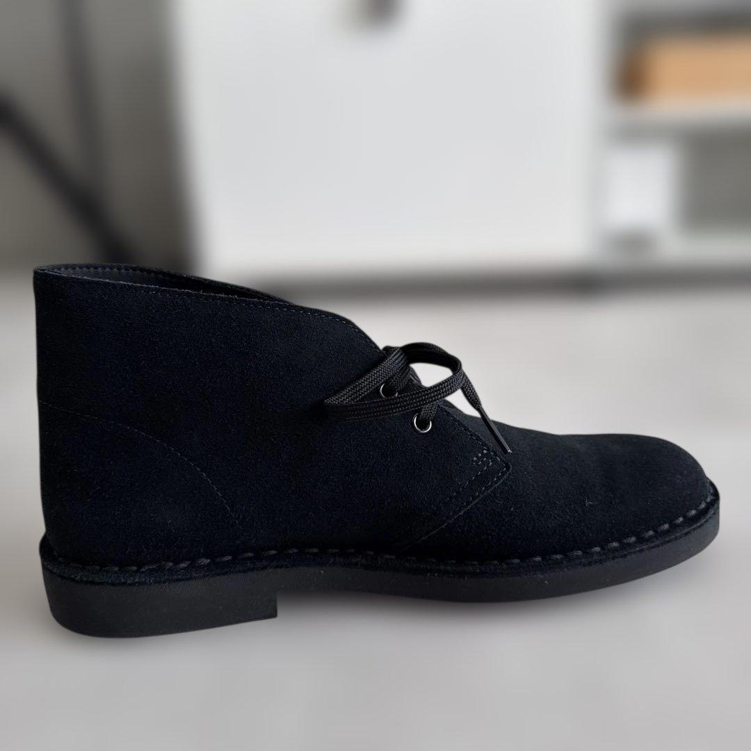Clarks クラークスデザートブーツevoUK7.5ブラックスエード