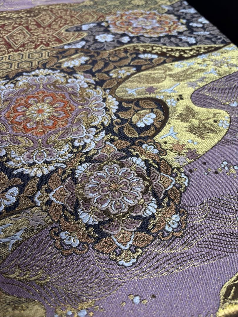 上質訪問着　桜柄　グレージュ