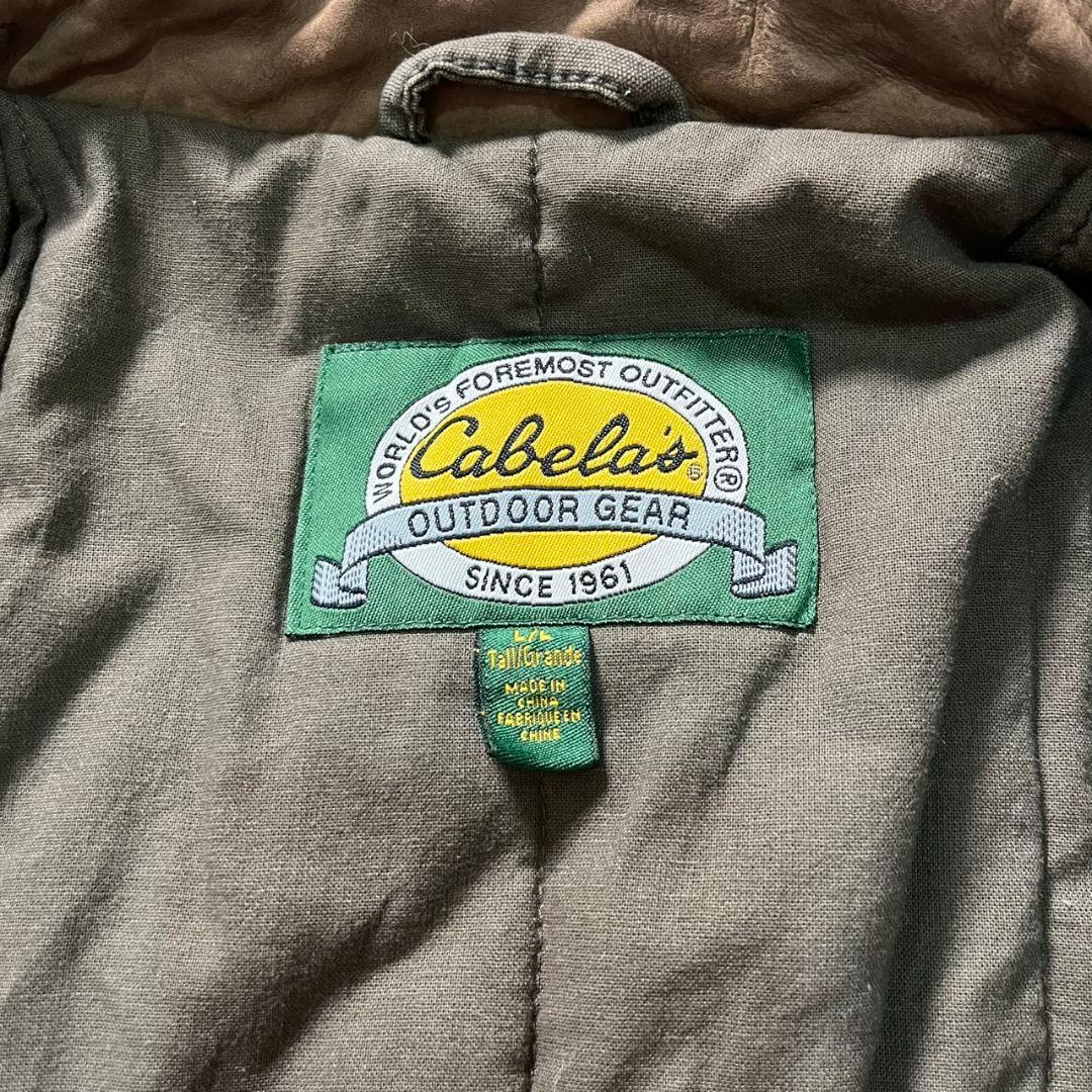 90s Cabela's カベラス 中綿 ワークジャケット レザー襟 古着
