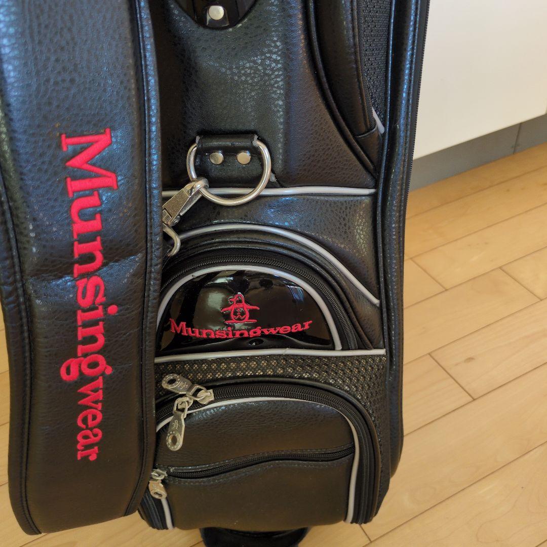 Munsingwear キャディバッグ ブラック/レッド
