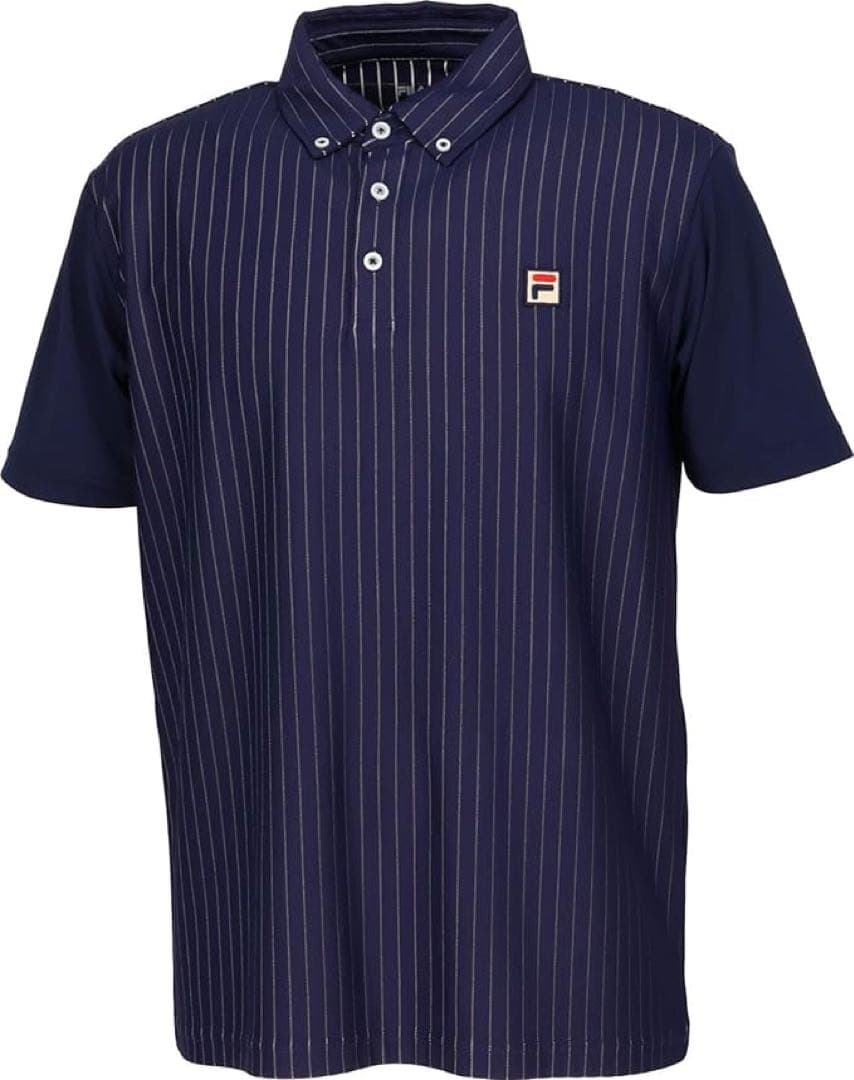 FILA フィラ テニスウェア 半袖ゲームポロシャツ VM5628紺メンズM新品