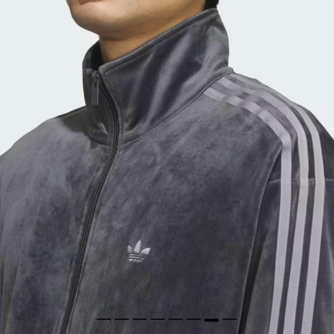 週末限定価格◆ 完売品 アディダス トラックトップ ベロア ダークグレー 2XL