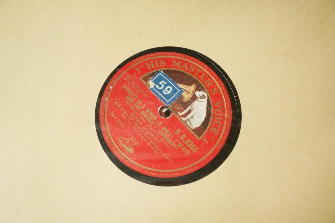 貴重 SP（4枚組）ブッシュ四重奏団 シューベルト Busch Quartet