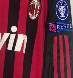 09/10 ACミラン ホーム 長袖ユニフォーム 80番 ロナウジーニョ