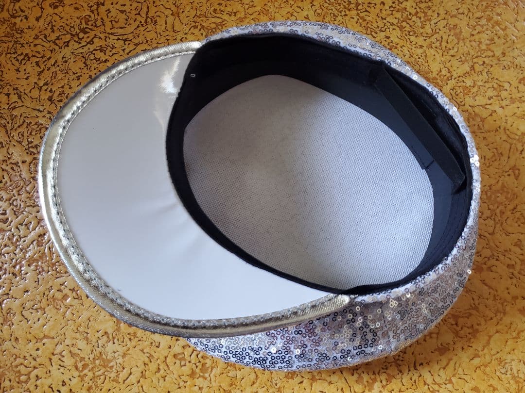 69 シルバー スパンコール 軍帽 制帽 銀 ポリス ハット ラルク HYDE