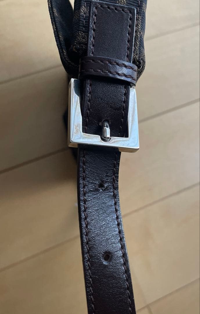 希少ロゴキャンバスショルダーバッグ　FENDIフェンデズッカ柄マンマバケット