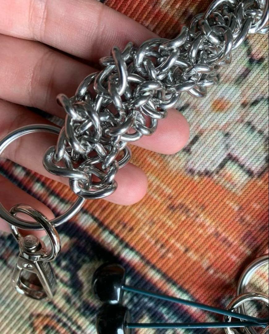 ラフシモンズ Raf Simons ウォレットチェーン　チェリー