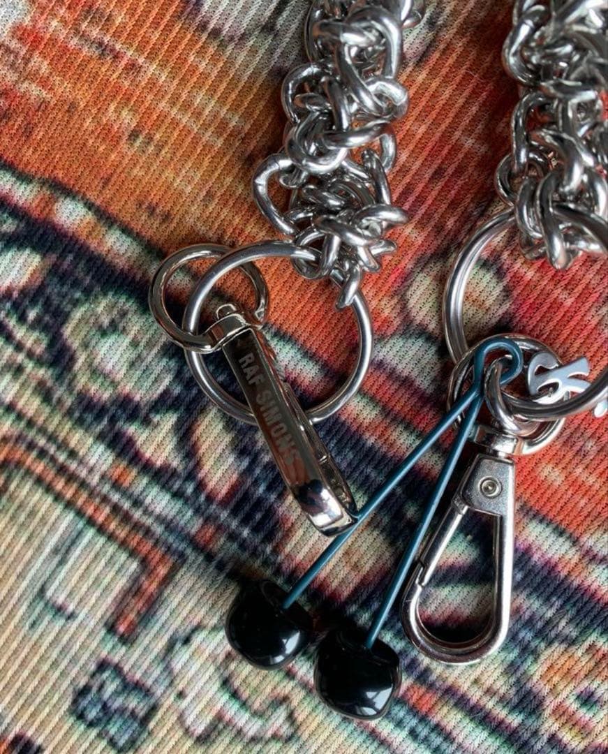 ラフシモンズ Raf Simons ウォレットチェーン　チェリー