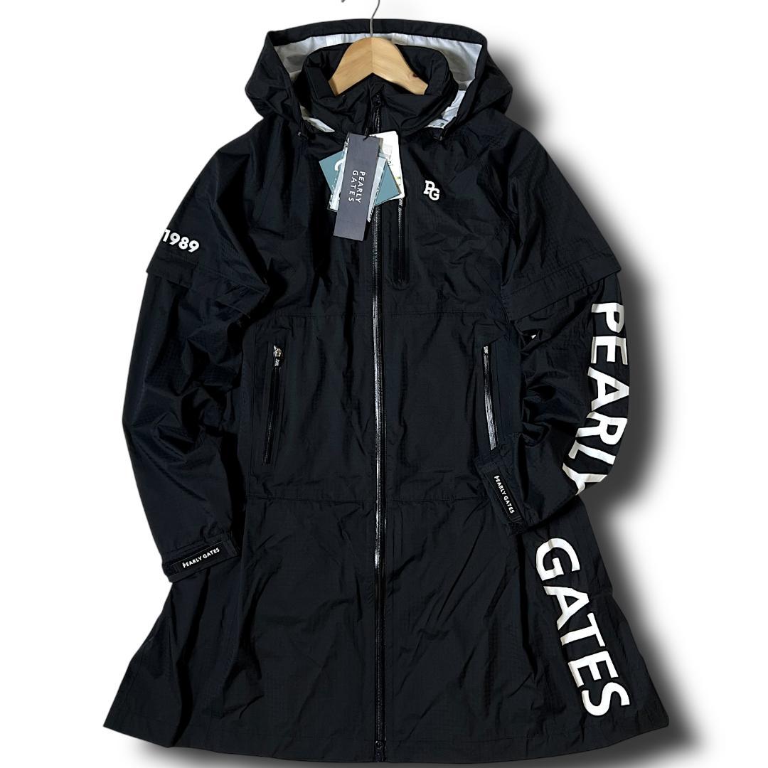 定価46,200円 新品 0 黒 パーリーゲイツ レインジャケット ワンピース