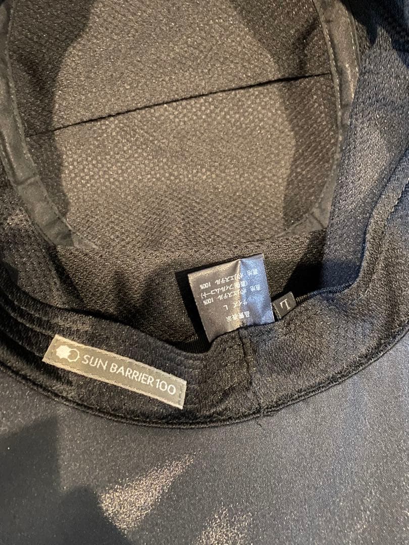 サンバリア100 ウィンドハット　uv帽子　Lサイズ　ブラック