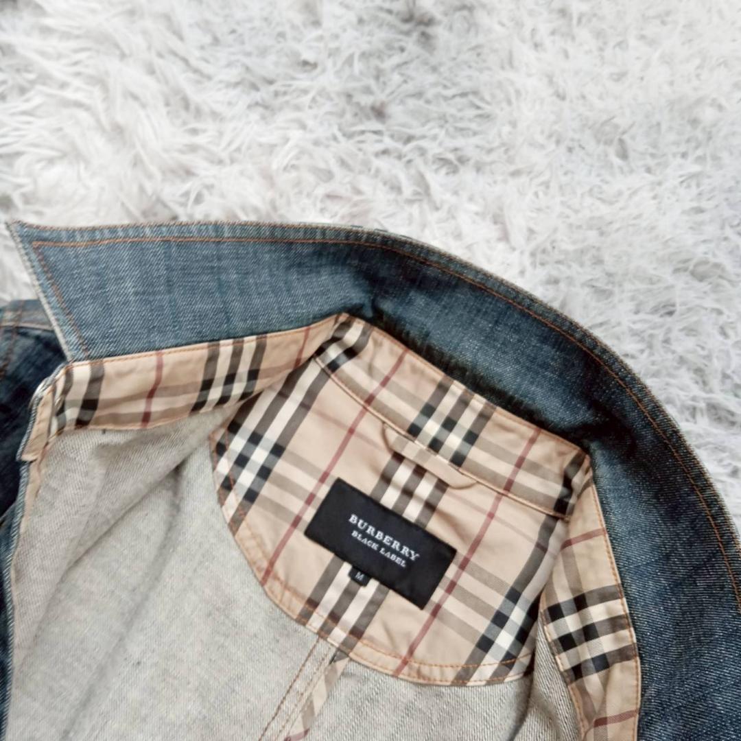 バーバリー ブラックレーベル デニムジャケット ノバチェック Mサイズ